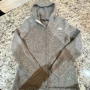 Womens Gray North Face Zip Up